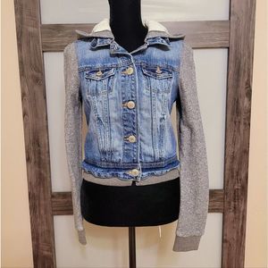 American Eagle Jean Jacket/Hoodie XS